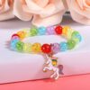 G.C 10 PCS Girls Kids Rainbow Beaded Bracelet