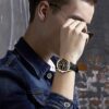LIGE Casual Leather Watch Analog Quartz Watch