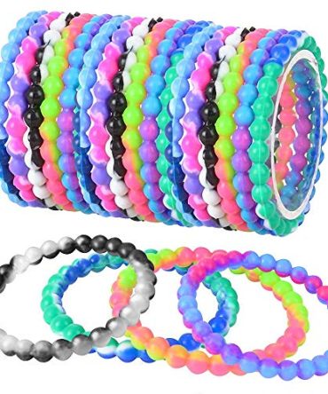 ArtCreativity Tie Dye Bead Bracelets - Pack of 12