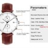 Adam Gallagher Wrist Watch with Brown Leather Strap