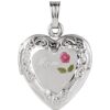 925 Sterling Silver Tri Color Mother Love Heart Photo Locket Pendant Necklace - A Timeless Gift of Love and Style ?