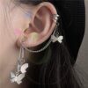 Ear Draping Chain Stud Cuffs Tassel Earring Butterfly