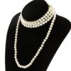 JNF Big Pearl Necklace for Women Faux Pearls Choker Bracelet