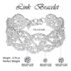 3 Pack Rhinestone Crystal Choker Necklace Link Bracelet
