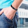 Mens Pure Titanium Magnetic Bracelet Link Stylish
