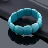 Gem Stone King 7.5 Inch Simulated Turquoise Howlite Bracelet