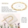 Coffee Bean Chain 18K Gold Cuban Link
