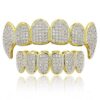 JINAO 18k Gold-Tone All Iced Out Luxury CZ Hip Hop Bling