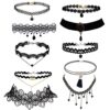 Lace Choker Necklace Velvet Stretch Punk Gothic Tattoo Lace