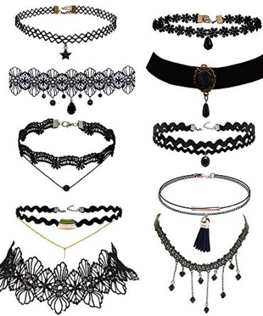 Lace Choker Necklace Velvet Stretch Punk Gothic Tattoo Lace
