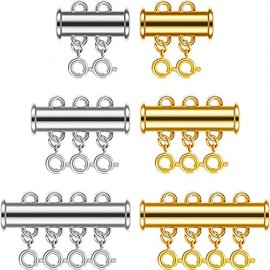 6 Set 3 Sizes Necklaces Clasp Slide Tube Lock