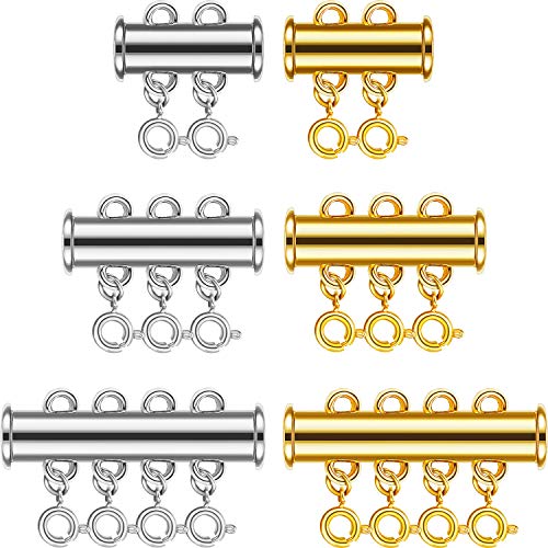 6 Set 3 Sizes Necklaces Clasp Slide Tube Lock