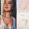NUZON 14K Gold Choker Necklace for Women – Herringbone Snake Chain, Hypoallergenic & Layered Style