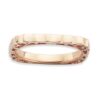 Silver Pink Plate Square Band Ring Size 9.00