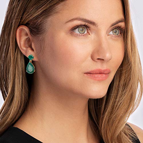 Ross-Simons 19.20 ct. t.w. Emerald Drop Earrings