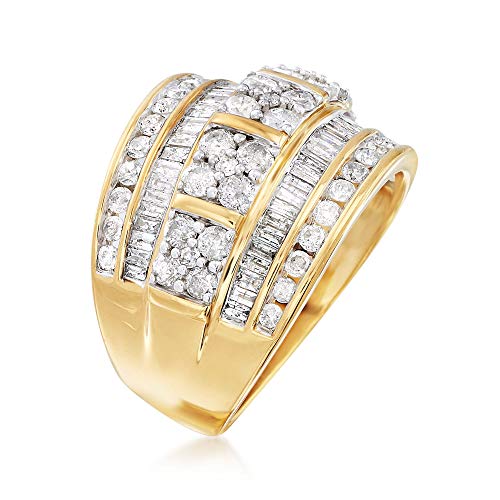 Elevate Your Look with the Diamond Multi-Row Ring in 18kt Gold from Ross-Simons