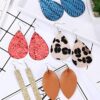 25 Pairs Fake Leather Earrings – Teardrop, Leaf, and Dangle Earrings Set