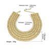 Chunky Metal Neck Bib Collar Choker Necklace