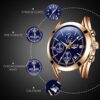 Mens Watches LIGE Fashion Leather Watch Analog Quartz Watch