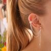 Earring Climber Multi Layered Studs Cuffs Ear Wrap Pin