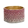 Rhinestone Bracelet Steve Madden Yellow Gold-Tone Pink