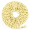Nuragold 10k Yellow Gold 7mm Cuban Curb Link Chain Bracelet