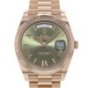 Green Dial Rolex Day-Date 40 President Everose Gold Watch