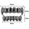 Face 18K Gold Silver Vampire Fangs Top Bottom Teeth Grills