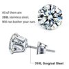 UHIBROS 6 Pairs Stainless Steel Stud Earrings Set