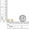 Gem Stone King 925 Yellow Gold Plated Sterling Silver Earring Jackets for 7mm Studs – Elegant White Zirconia Accents