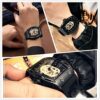 Rectangle Skeleton Diamond Big Face Skull Watches for Men
