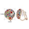 Yoursfs Clip On Earrings for Women Multicolor Crystal