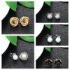 Elegance in Variety: 6 Pairs of Rose Flower, Pearl, and CZ Clip-On Earrings - Hypoallergenic Style Set