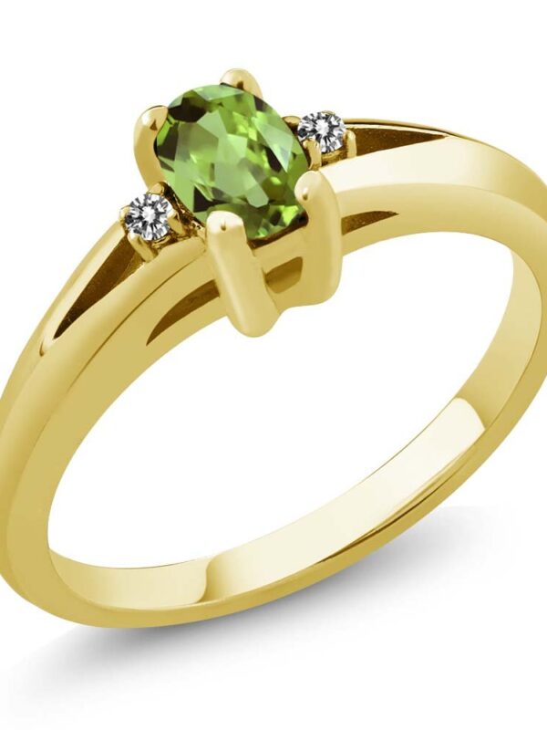 Gem Stone King Ring Diamond Yellow Gold