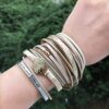 Multi Strands Leopard Print Cuff Bracelets Bangle Bracelet