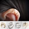 Minimalist 4 PCS Sterling Silver Criss Cross Ear