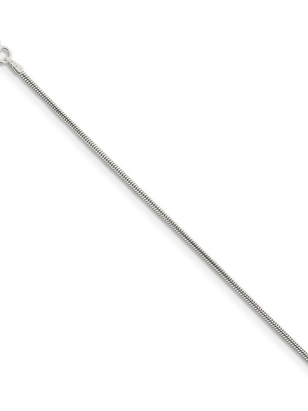 925 Sterling Silver 1.2mm Snake Chain Anklet
