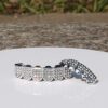 24K White Gold Teeth Grillz CZ Diamond Gold Set