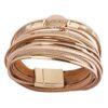 Multi Strands Leopard Print Cuff Bracelets Bangle Bracelet