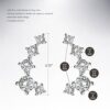 PAVOI 14K White Gold Plated Cubic Zirconia Ear Crawler