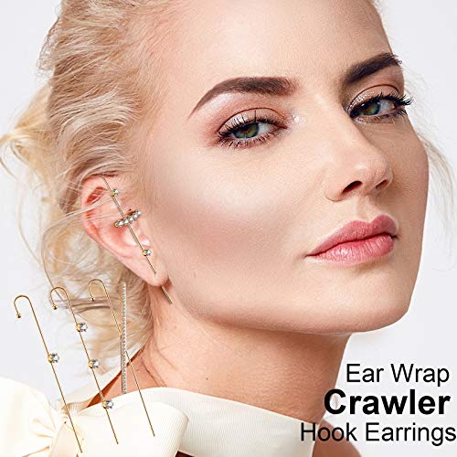 7 Pieces Ear Cuff Wrap Crawler Hook Earrings