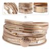 Multi Strands Leopard Print Cuff Bracelets Bangle Bracelet