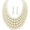 Fashion 21 Women's Five Multi-Strand Simulated Pearl