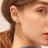 Cuff Wrap Crawler Hook Earrings Cubic Zirconia Ear Studs Alloy