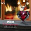 CDE Angel Wing Pendant Necklace White Gold Plated