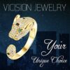 Panther Ring with Top Cubic Zirconia by Vicision
