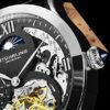 Stührling Original Watch for Men Skeleton Watch Dial, Dual Time, AM/PM Sun Moon