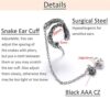 Snake Punk Chain Earrings 316L Stainless Steel