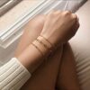 14K Gold Plated Minimalist Oval Link Chain Bracelet