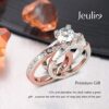 JEULIA Diamond Band Rings for Women cz Sterling Silver